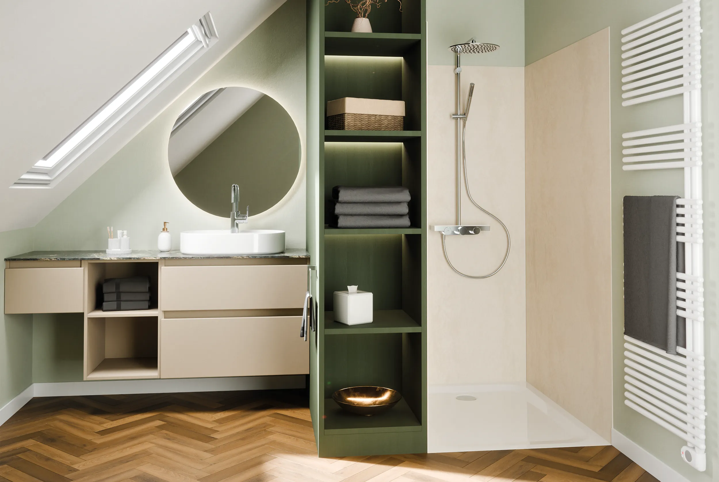 delphis Badezimmer mit Dusche